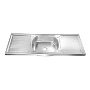 حوض كريستال مزدوج ستانلس ستيل 120 سم