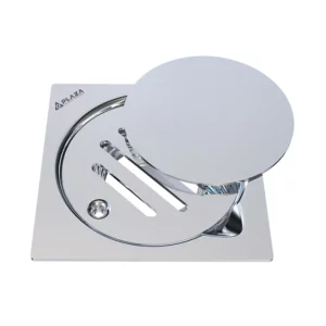 Pop Up Floor Drain Silver, size 10 x 10 cm