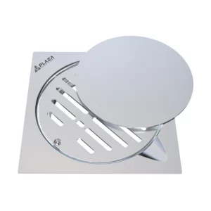 Pop Up Floor Drain Silver, size 15 x 15 cm