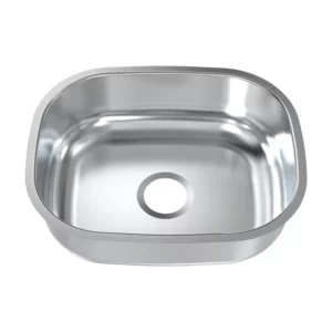 Silver under mount sink, size 40 x 50 cm