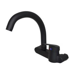 Cairo Kitchen Mixer Wall Mount Black