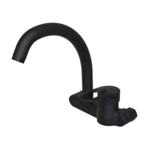 Solitaire Kitchen Mixer Wall Mount Black